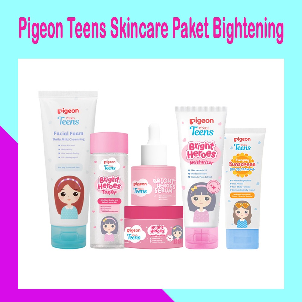 Pigeon Teens Paket Brightening | Skincare Anak Remaja Kulit Kusam