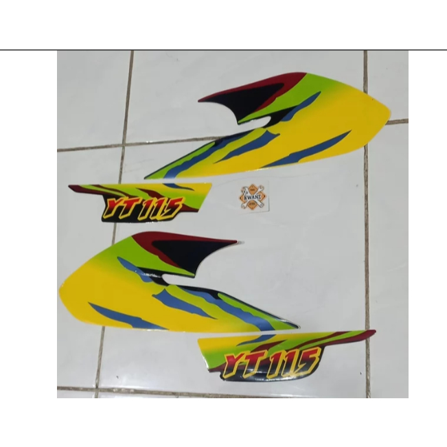 Striping yamaha YT115 kuning hijau stiker yamaha Yt115 striping YT115
