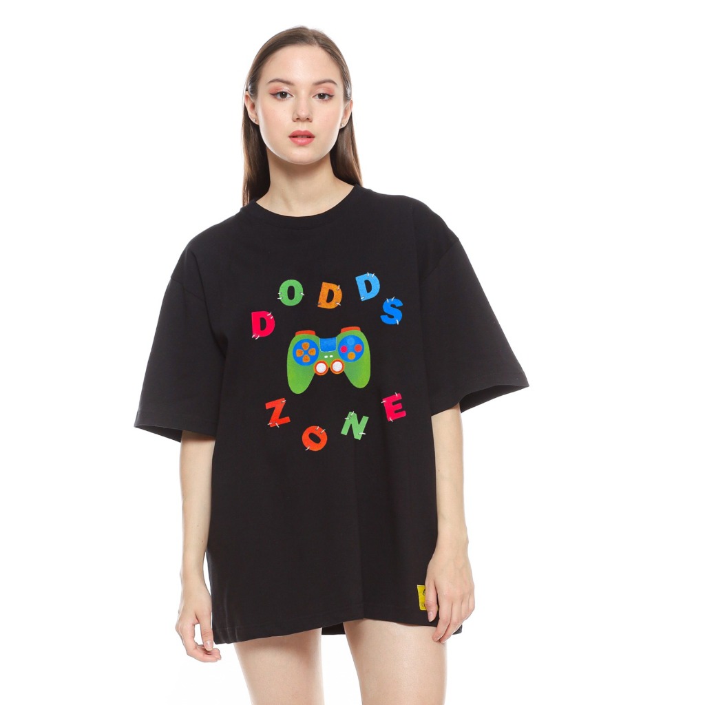 DODDS OVERSIZED T-SHIRT COLORFUL ROBOT BLACK