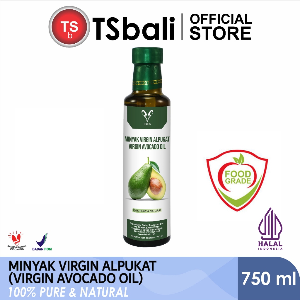 

IBEX Virgin Avocado Oil / Minyak Alpukat Asli : Food Grade - Unrefined - Cold Pressed - 750ml