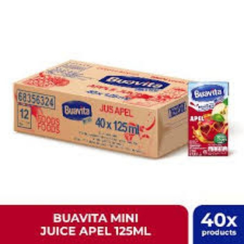 

Buavita mini 125ml 1 karton isi 40pc