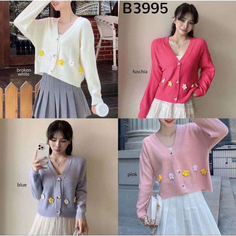 Baju atasan sweater cardigan kardigan outer knit rajut natal christmas new year 2025 korean top high