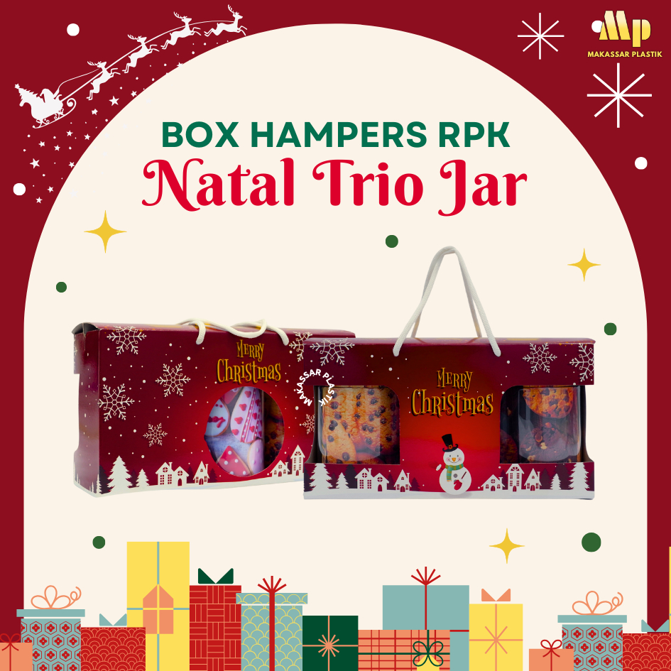 

DUS RPK NATAL TRIO JAR / BOX HAMPERS RPK NATAL TRIO JAR / KOTAK HAMPERS TOPLES @10 LBR
