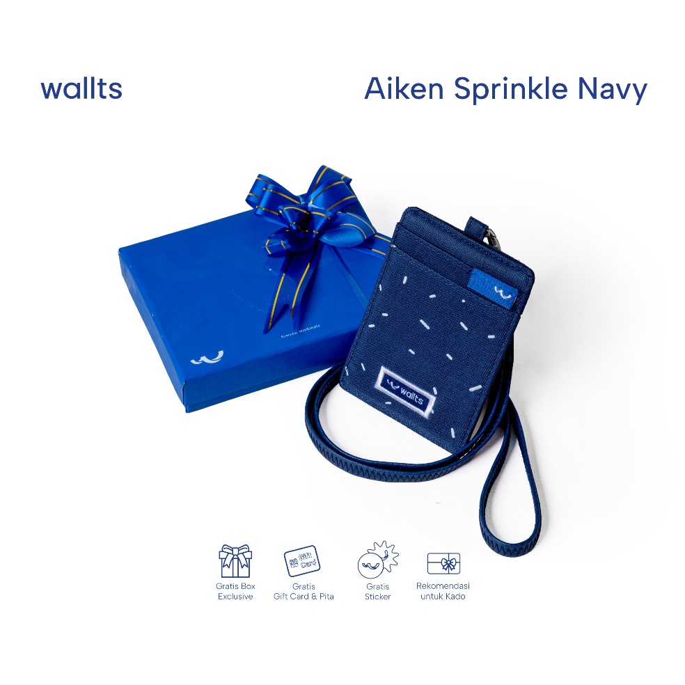 

ART O8G Wallts Aiken Sprinkle Navy Lanyard Name Tag Id Card