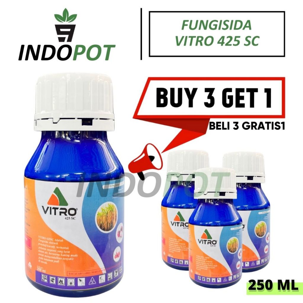 Fungisida Vitro 425Sc 250Ml Mengendalikan Penyakit Padi Dari Hama Jamur