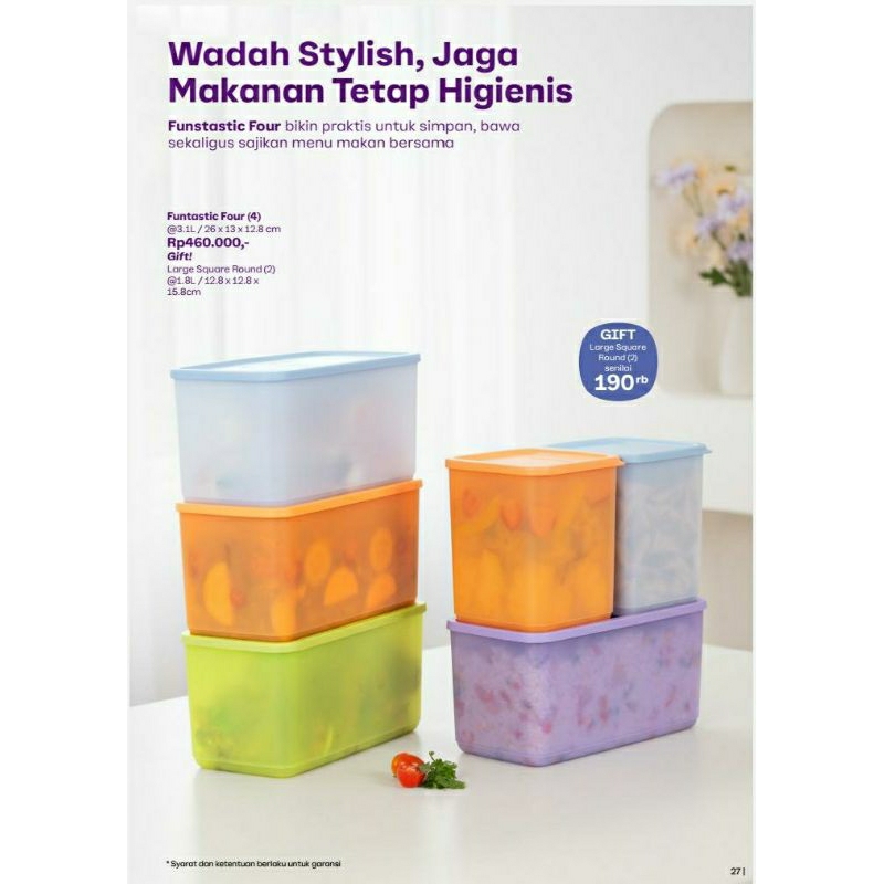 Tupperware funtastic four F4 PROMO ORI