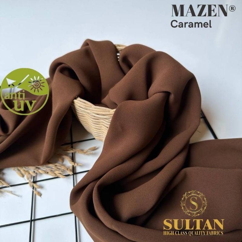 Kain Sultan Abaya Indonesia Marzan / MAZEN Anti-UV Caramel polos