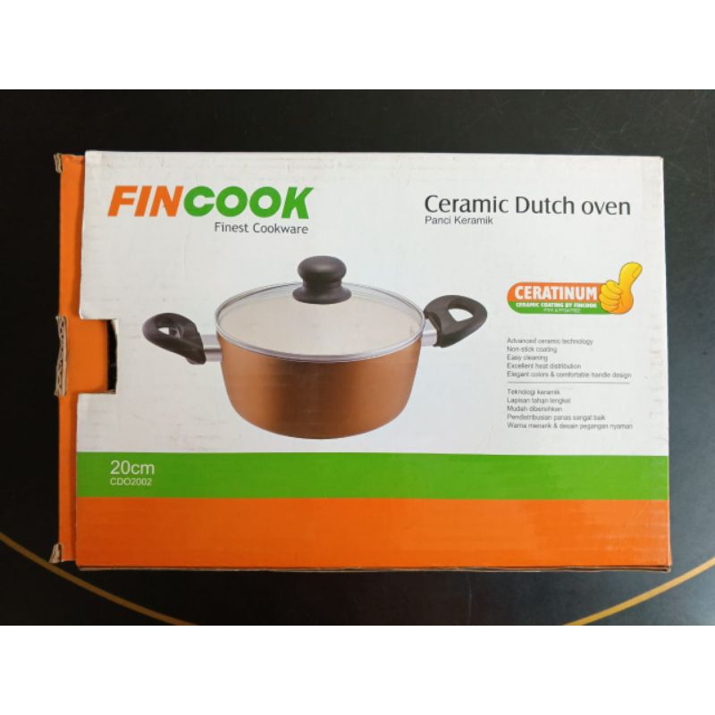Panci Anti Lengket - Ceramic Dutch Oven Fincook 20cm