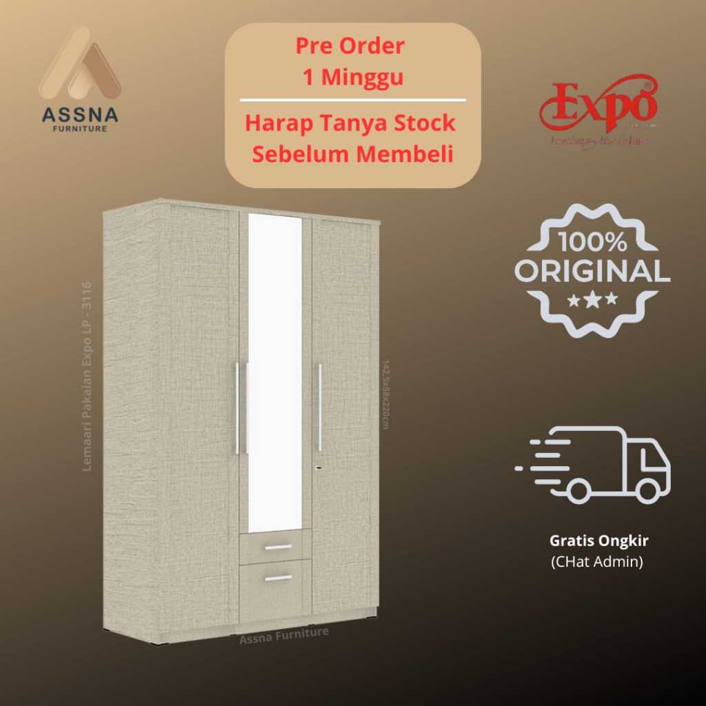 Lemari almari lemari Pakaian Baju Expo LP 3116 Tecido