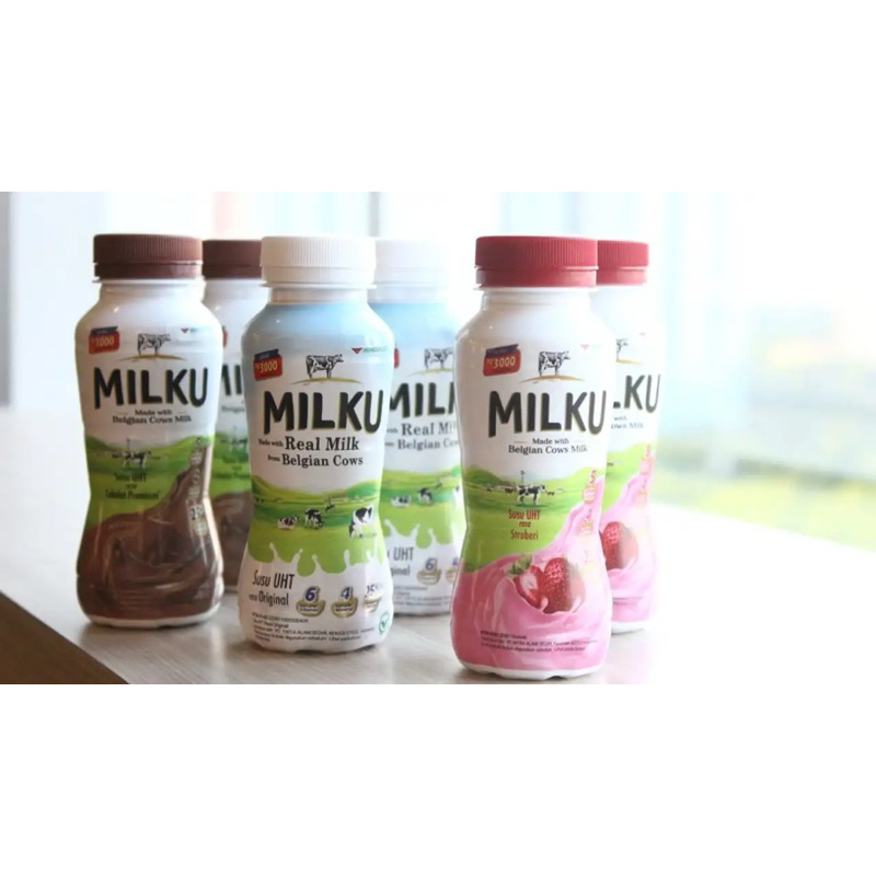 

Milku Susu UHT Rasa Premium Cokelat Stroberi Original [200 ml]