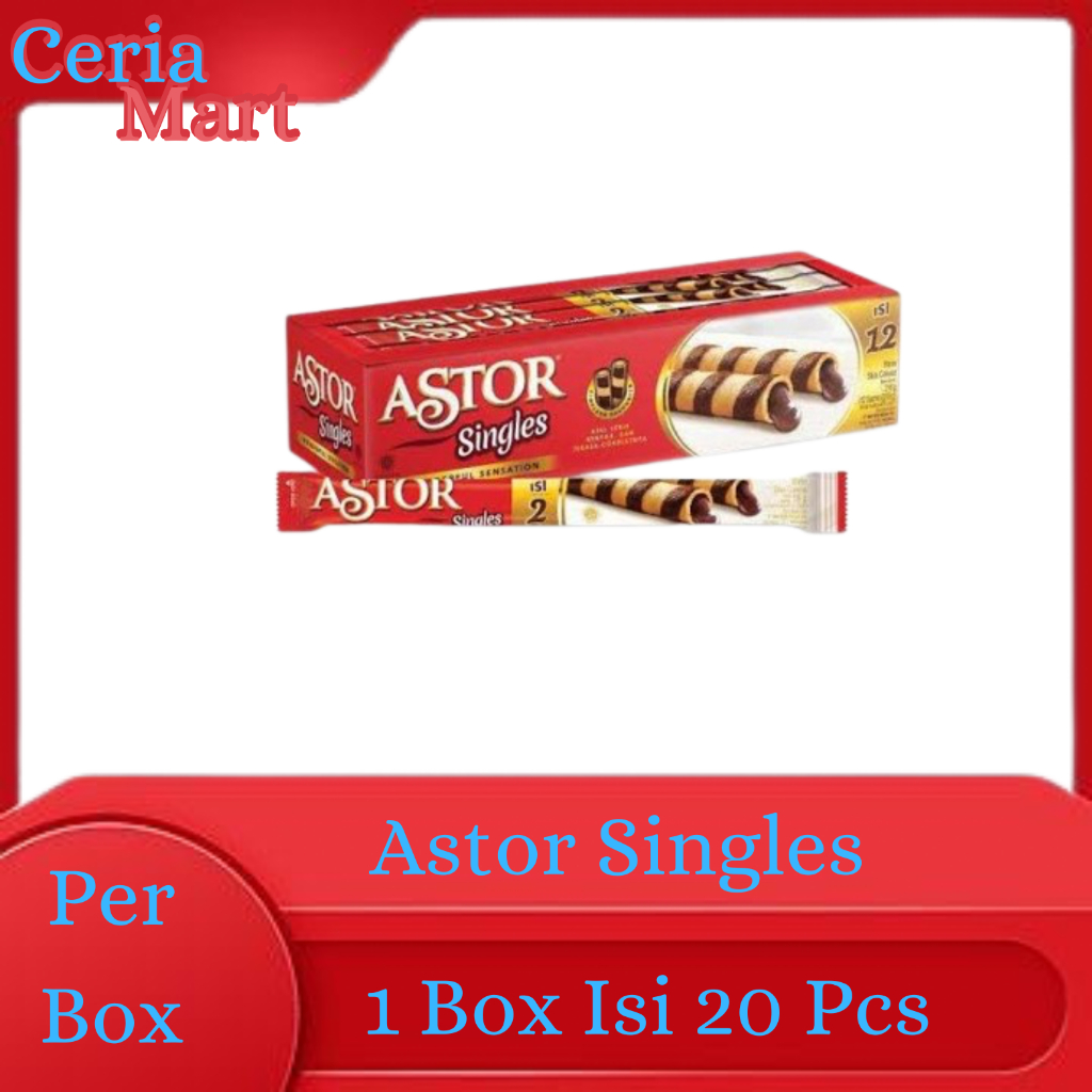 

ASTOR CHOCOLATE SINGLLES 1 BOX ISI 20 PCS Food Snack