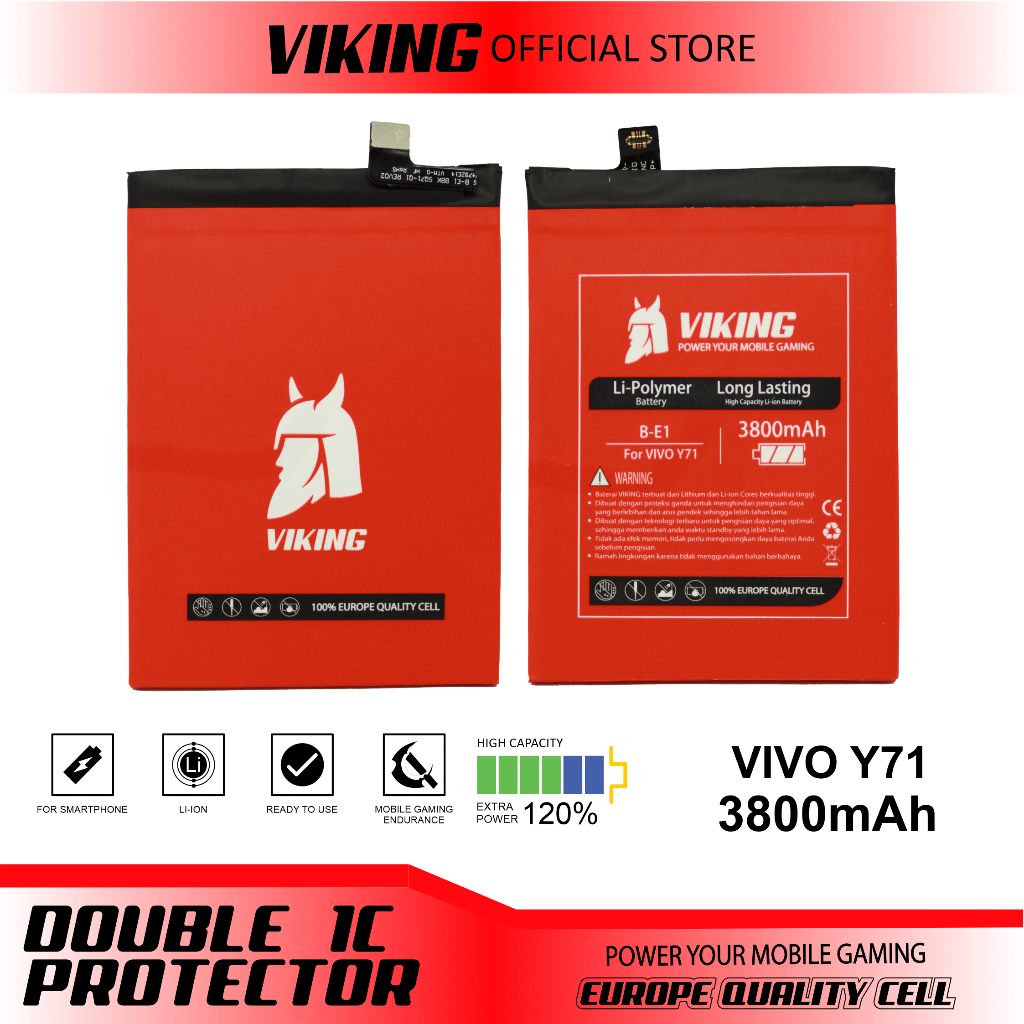 VIKING Baterai Vivo Y71 B-E1 Double Power