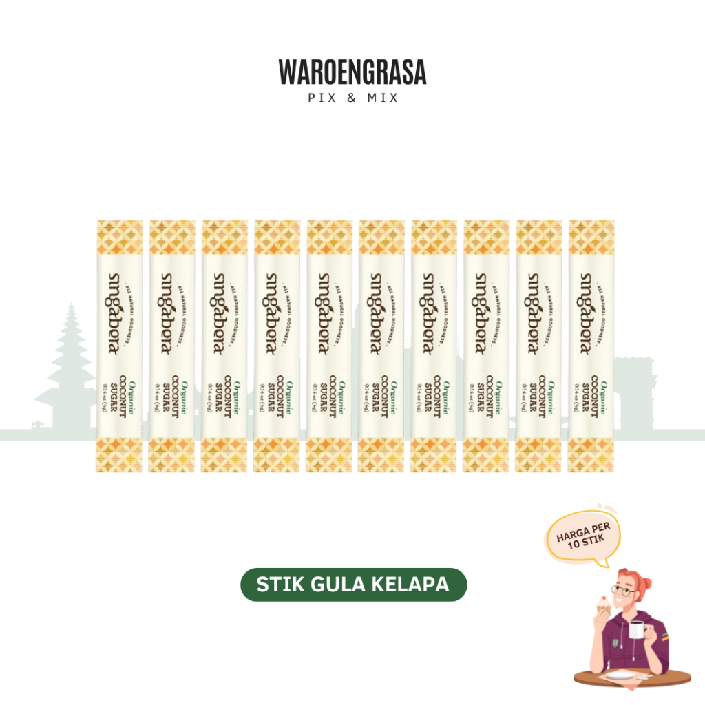 

Singabera Organic Coconut Sugar - Gula Kelapa Organik - 10 Stik