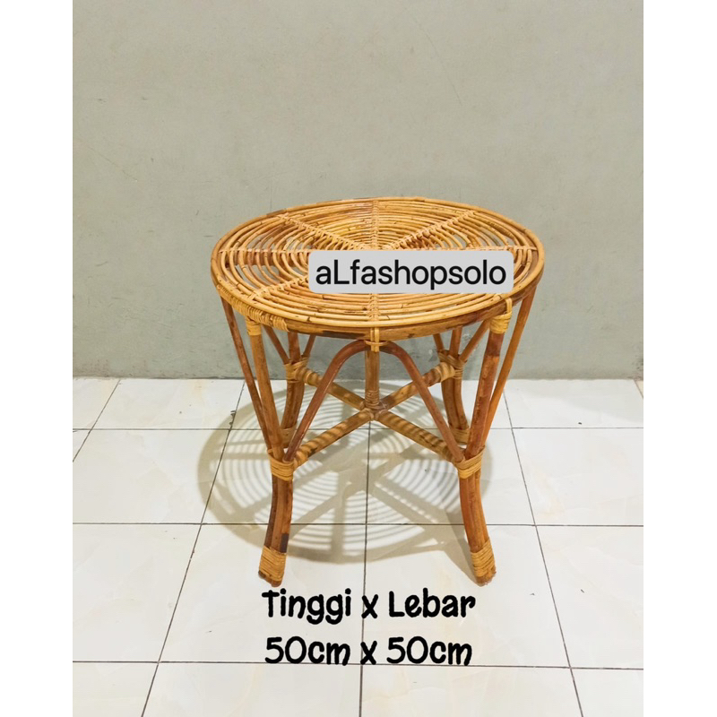 Meja Rotan Meja Teras Meja Bulat