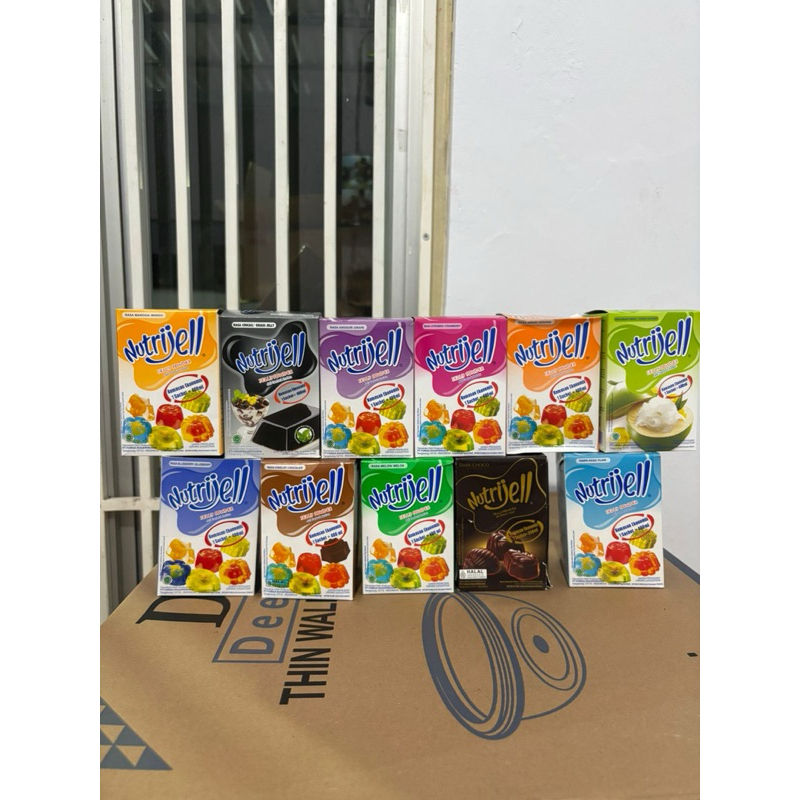 

PUDING NUTRIJELL NUTRI JELL JELLY POWDER PUDING JELI NUTRIJEL SERBUK INSTAN PLAIN COKLAT CINCAU KELAPA MUDA YOGHURT 1 BOX MANGGA MELON STRAWBERRY COKELAT CHOCOLATE INSTANT KEMASAN EKONOMIS 10gr 20grol