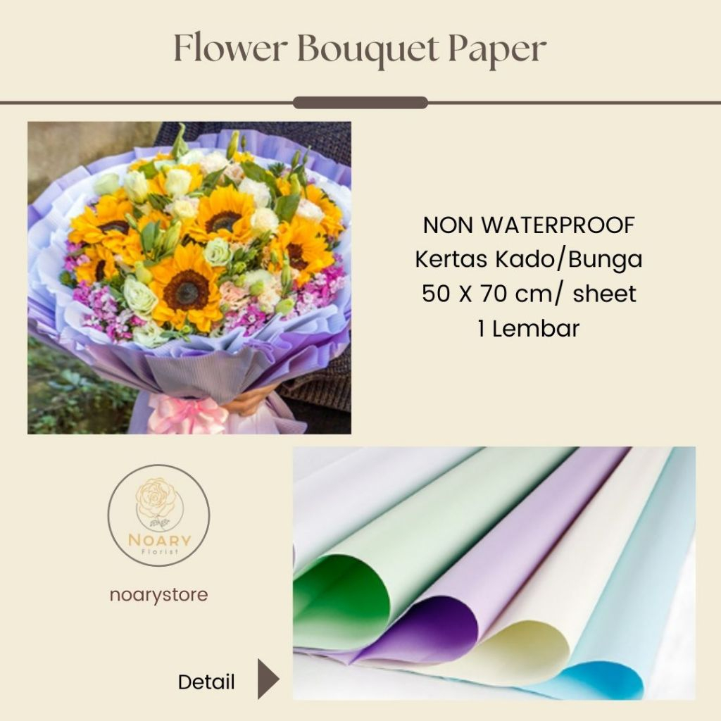 

FLOWER BOUQUET PAPER / Flower Wrapping / Cellophane / Wrap / Kertas Bunga / Kertas Kado / Flower Paper