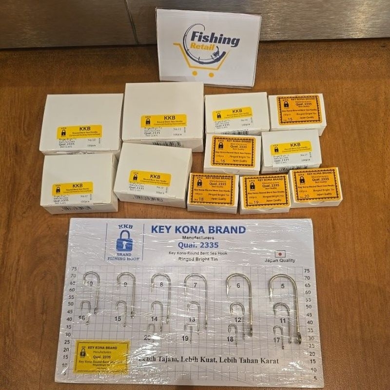 [Ready] Kail Key Kona Brand Qual. 2335 Untuk Dasaran / Live Bait Size 20 - 10 Japan Quality