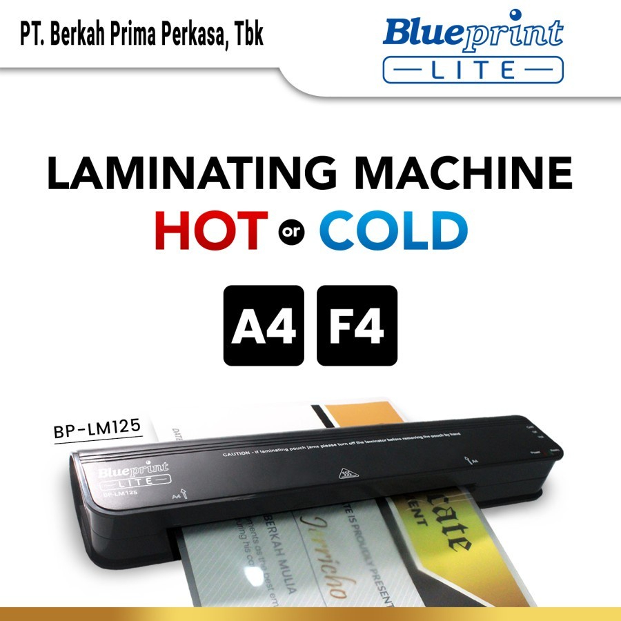 

Mesin Laminating BLUEPRINT LM125A Hot and Cold Laminating Machine A4 F4