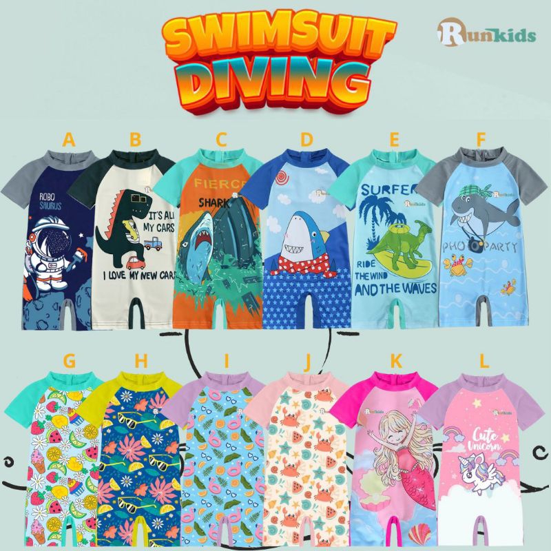 (2-10tahun) /baju renang anak perempuan/baju renang anak laki laki