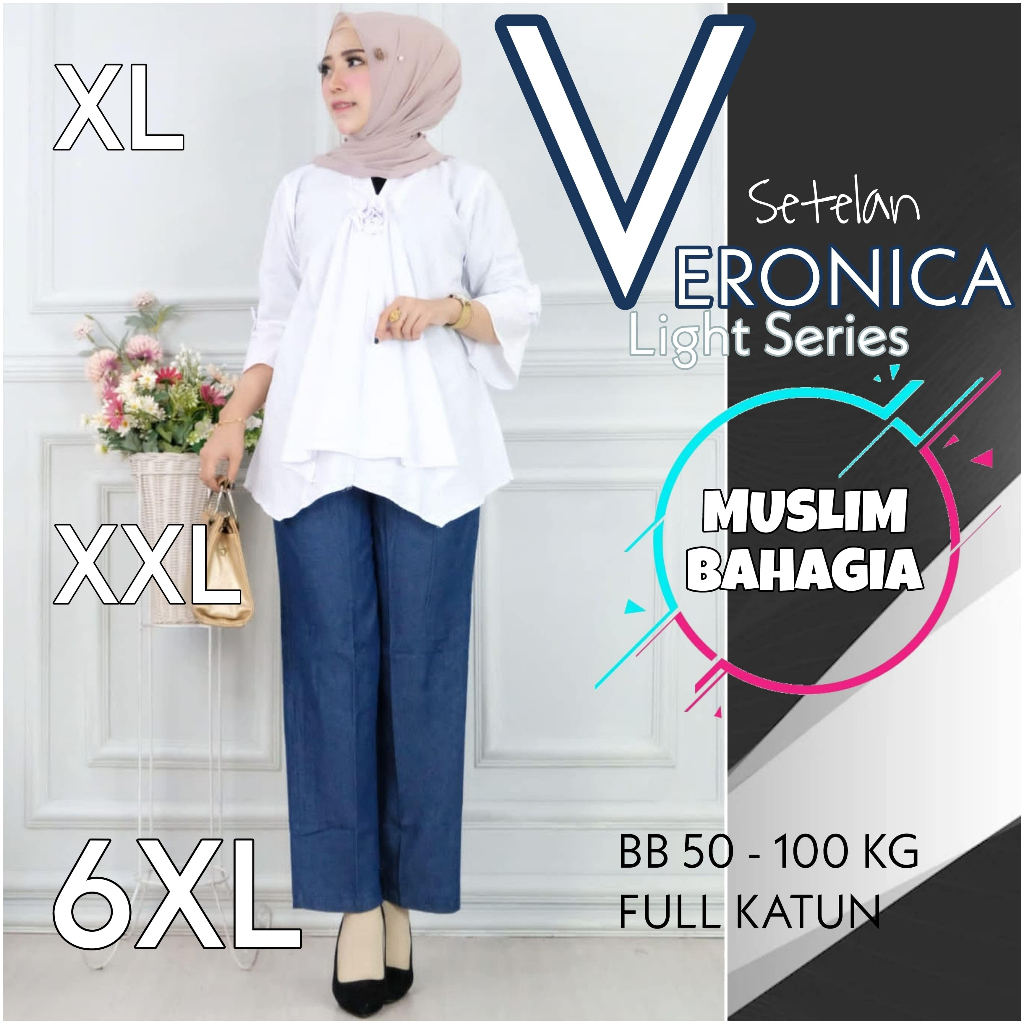 SETELAN WANITA VERONICA UNTUK BERAT BADAN 50 SAMPAI 100 KG