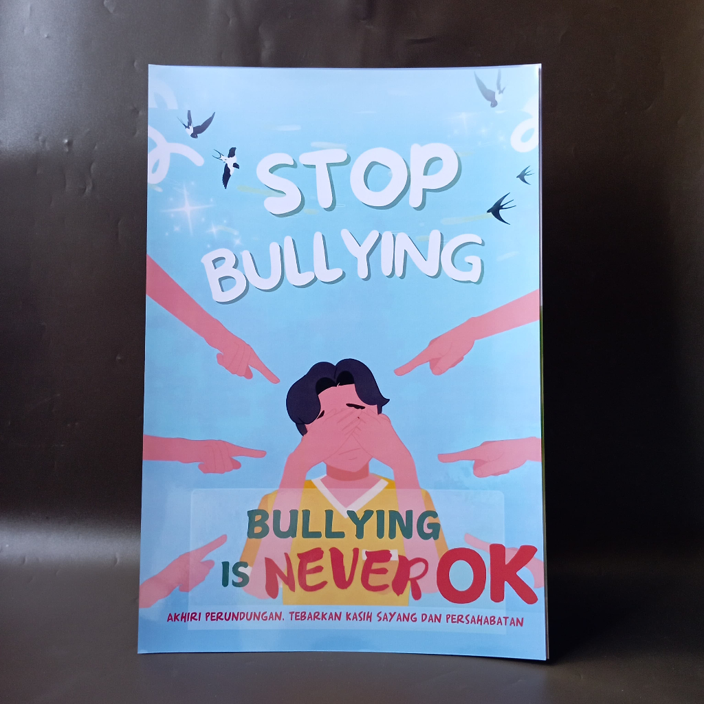 Poster Stop Bullying | Poster Bullying is Never OK | Poster STOP Bullying | Edukasi Sekolah