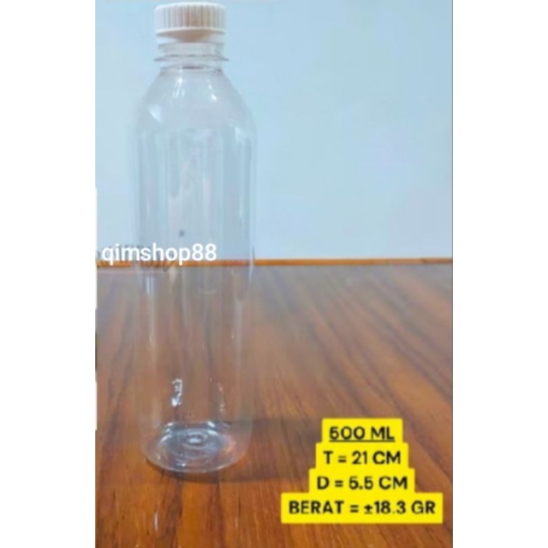 BOTOL PLASTIK ALMOND 500 ML / BOTOL ALMOND 500ML/ BOTOL MINUMAN/BOTOL JUS SUSU KOPI MADU