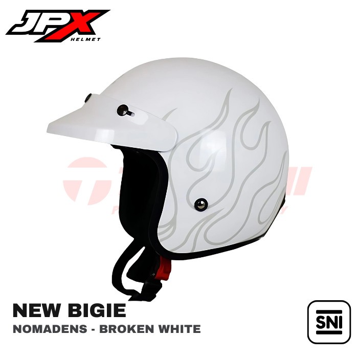 Helm JP Retro JPX New Bigie Nomadens Broken White