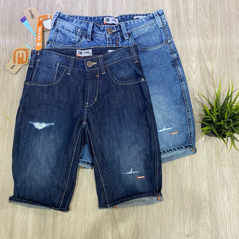 Celana pendek jeans emba pria original