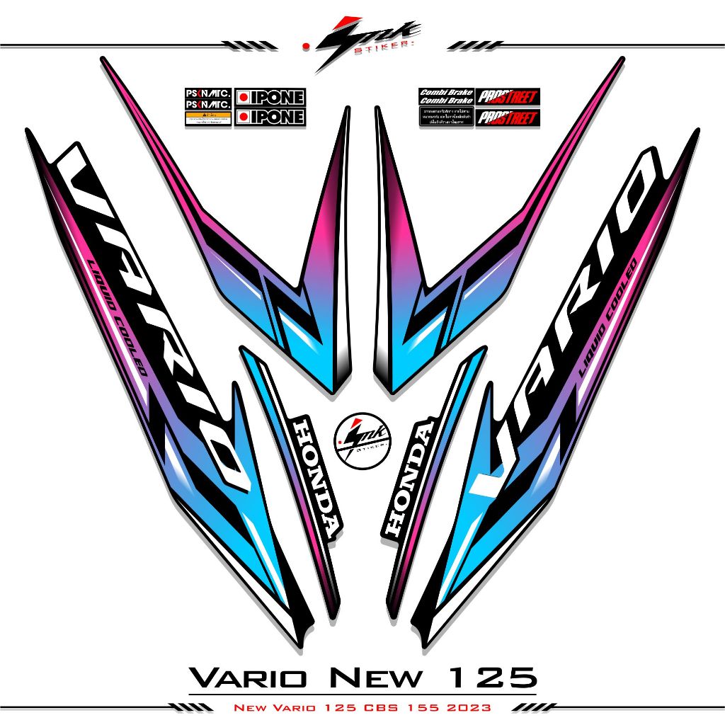 Striping Vario New 125 2023 Stiker Vario New 125 Cbs Iss Vario 125 List Variasi Vario125 Motif Ink 5