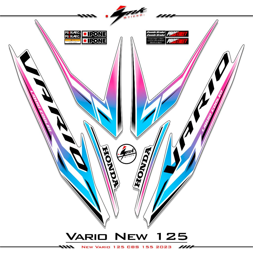 Striping Vario New 125 2023 Stiker Vario New 125 Cbs Iss Vario 125 List Variasi Vario125 Motif Ink 6