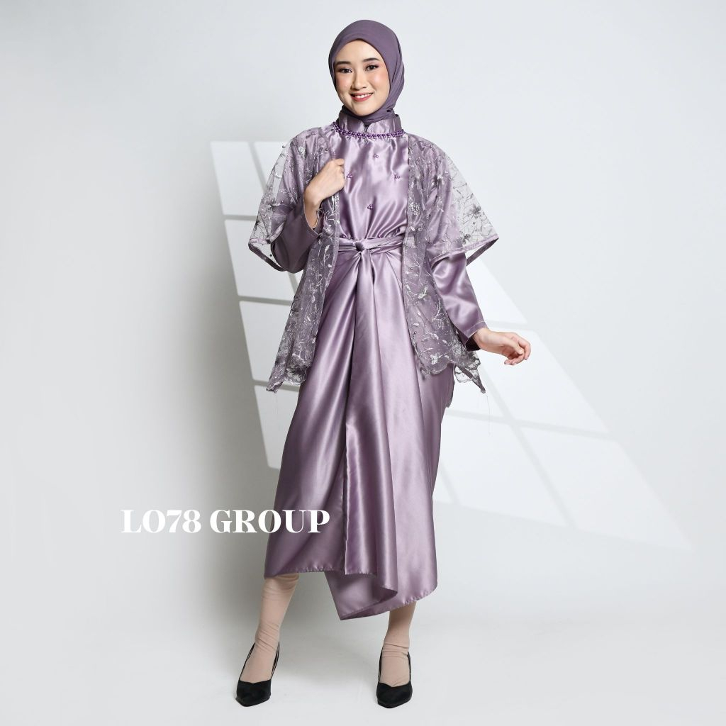 TERMURAH - ADA JUMBO / NAIRA DRESS SATIN MAXMARA SILK MODEL LILIT GAMIS SATIN POLOS MUTIARA KAFTAN I