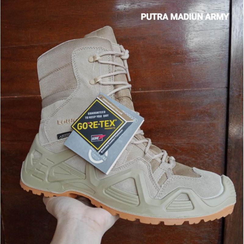 Sepatu Lowa Tactical / Sepatu Lowa 8 inci / Sepatu Lowa Tali / Sepatu Lowa Krem