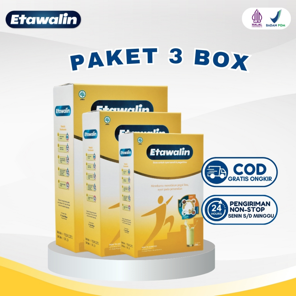 

Etawalin 3 Box Susu Herbal Susu herbal alami untuk mengatasi sendi & tulang