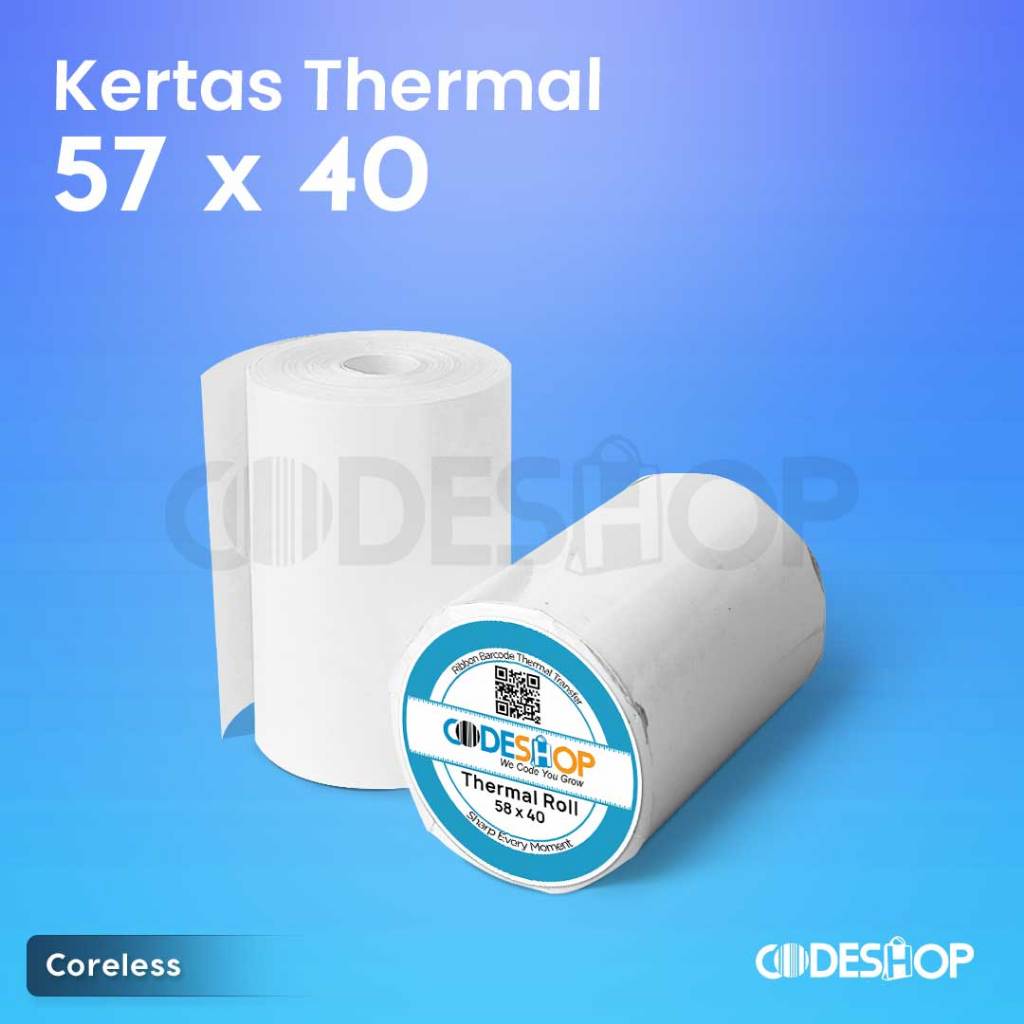 

Kertas Thermal Untuk Struk Kasir 58X40 / 57X40
