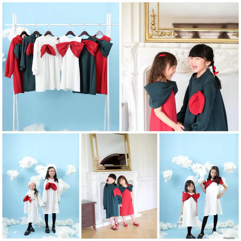 Kopuka Kids - Koleksi Baju Natal  dan Imlek Anak dress natal anak warna merah hijau putih Premium ba