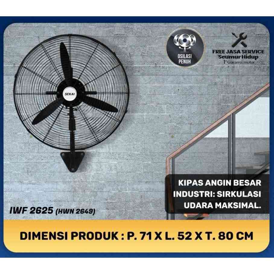 SEKAI IWF 2625 / IWF 2625 KIPAS TORNADO INDUSTRIAL FAN KIPAS BESI 26 INCH
