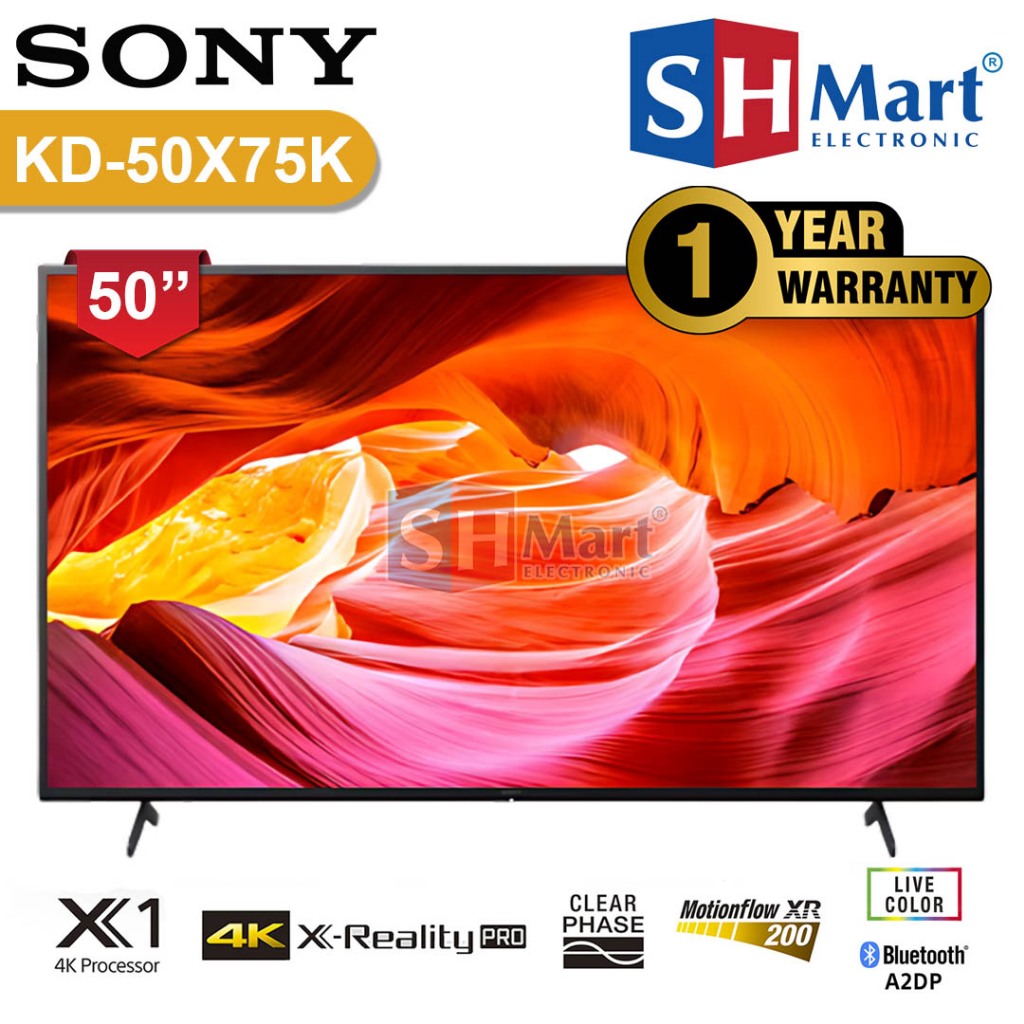 TV SONY BRAVIA 50 INCH KD-50X75K 4K HDR 50X75K ANDROID TV GARANSI RESMI (MEDAN)