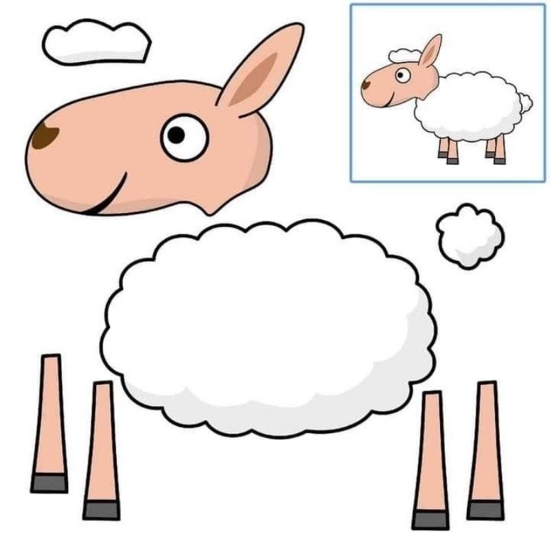 

Lembar Aktifitas menggunting menempel anak TK, melatih motorik halus