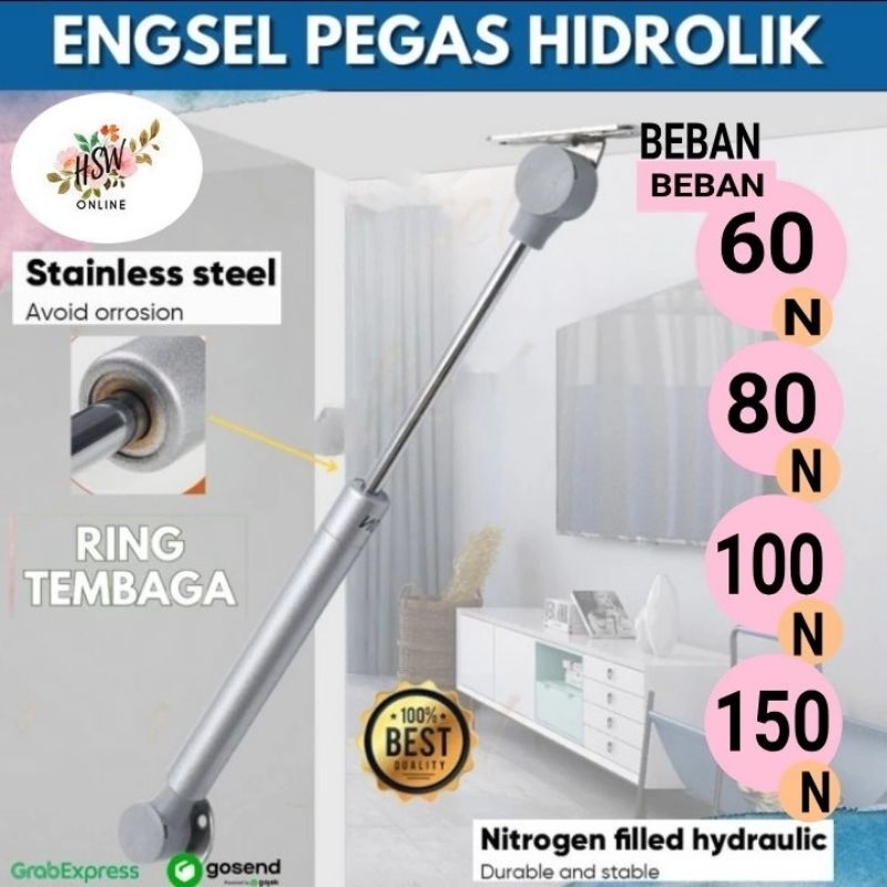 Engsel Hidrolik Pintu Lemari Kitchen Set Otomatis Pintu Jok Motor Gas Spring Otomatis