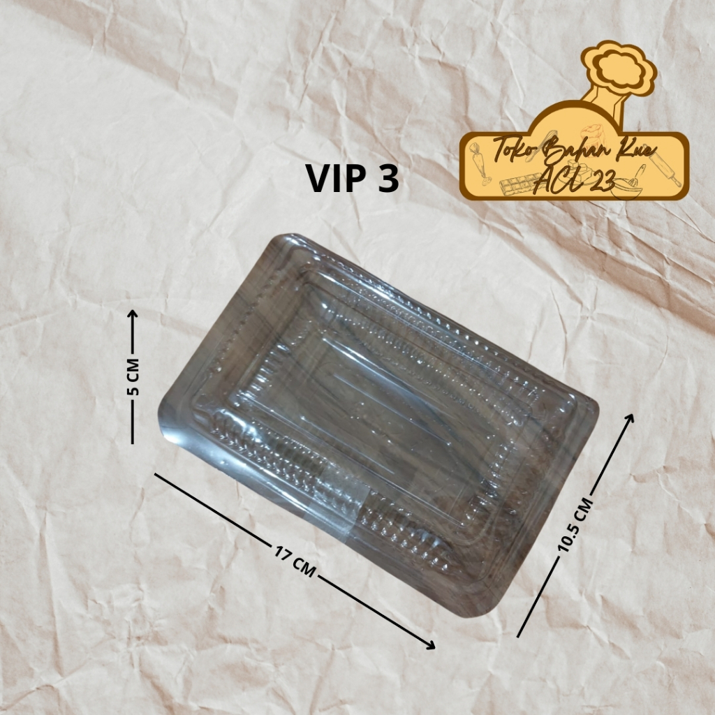 Mika VIP 3/Mika Makanan/Mika Kue/Mika Bolu/Mika Plastik/Wadah Makanan/Mika Plastik Kue VX-3GS