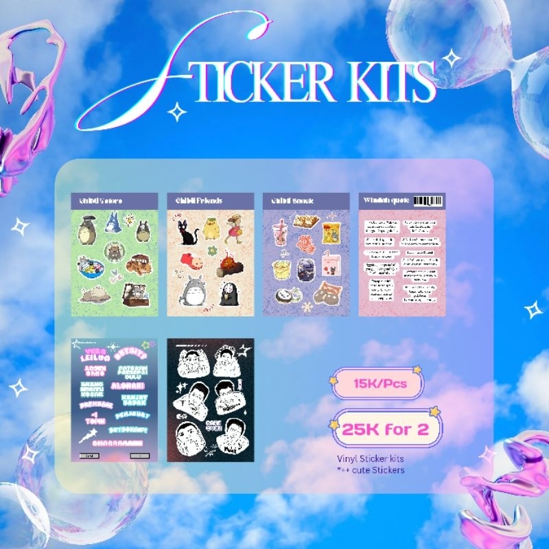 

Sticker Sheet Vinyl by ruparasadewasa | Sticker kits ghibli | Sticker kits Windah Basudara | Sticker Quote Windah Basudara | Sticker sheet lucu