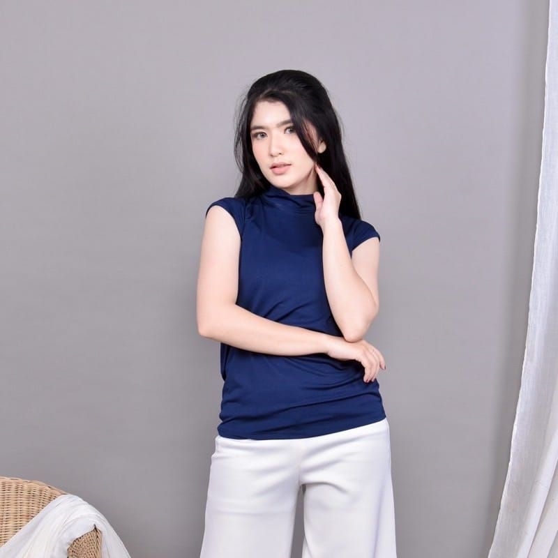 Manset Baju Tanpa Lengan, Manset Kutung /Turtleneck Bahan Jersey Premium