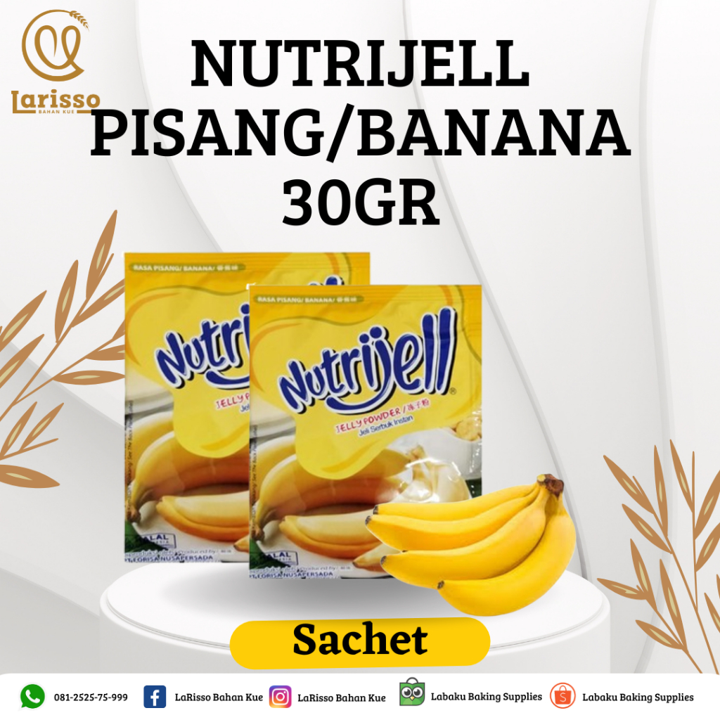 

NUTRIJELL JELLY POWDER JELLY SERBUK INSTAN RASA PISANG/BANANA 30GR