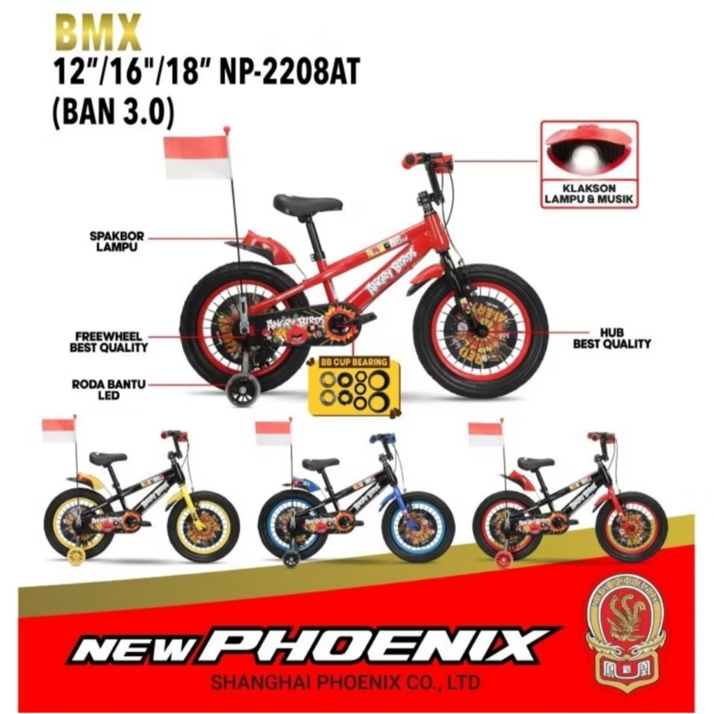 TERMURAH BMX 12 16 18 INCH NEW PHOENIX 2208 AT ORIGINAL