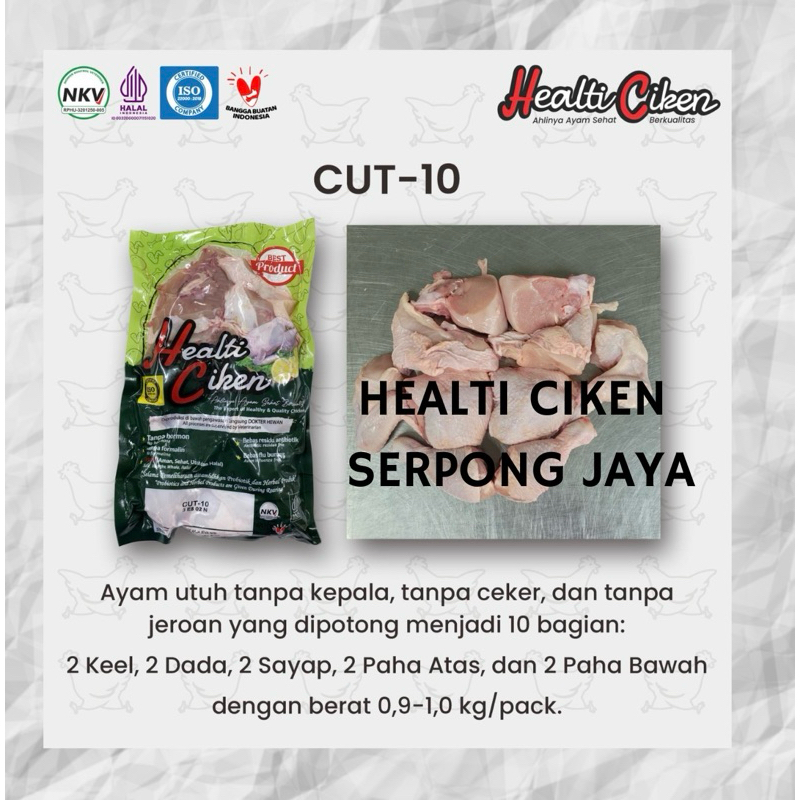 

AYAM PROBIOTIK HEALTI CIKEN 1 ekor potong 10pcs