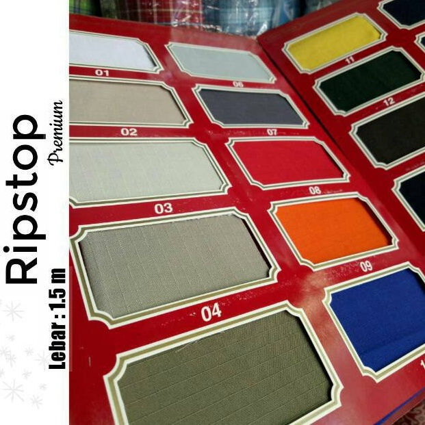 Bahan Kain Ripstop RIPSTOK Ribstop Ribstok polos seragam tactical pdl lapangan outdoor blackhawk bul