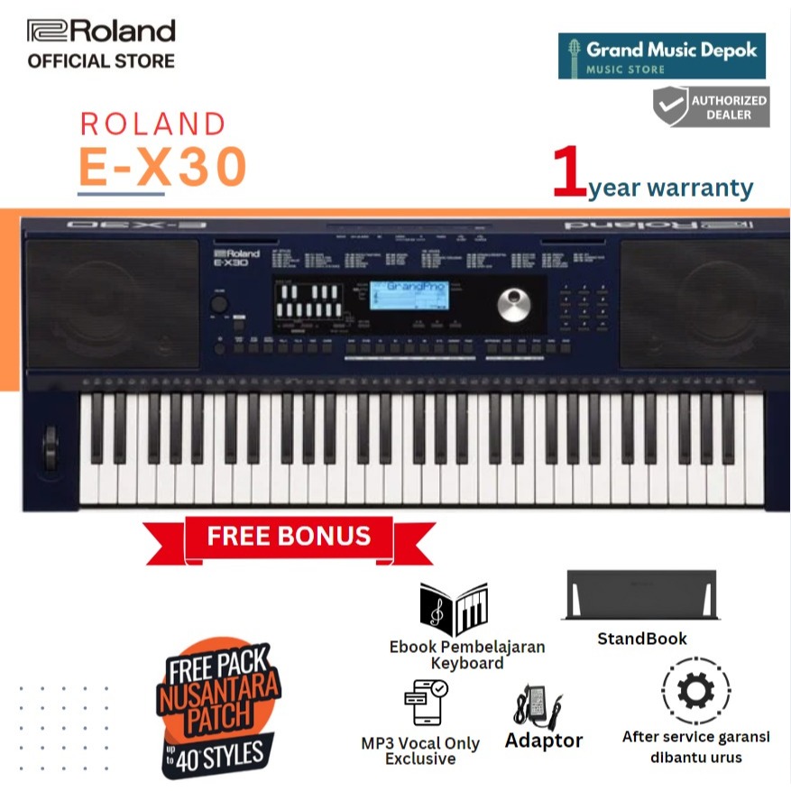 [Free Style DANGDUT] Keyboard Original Roland E-X30 Arranger Keyboard EX30 EX-30 EX 30 High Quality