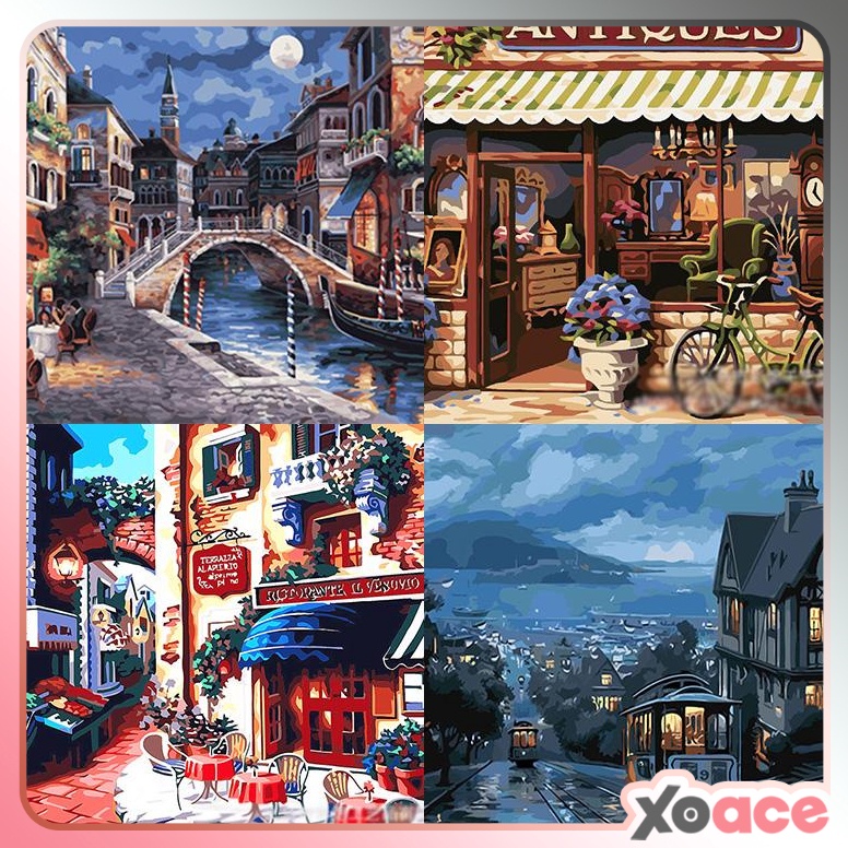 

Canvas Paint By Number Kit Digital Oil Painting DIY Lukisan 4 x 5 Seri G ART PN6