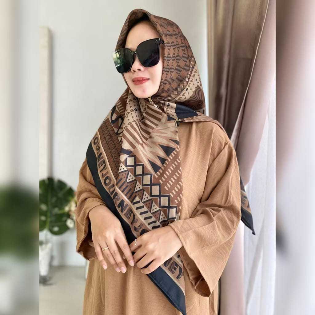 Kerudung Resleting Bahan Voal Laser Cut Hijab Motif Jilbab Instan Terbaru Kekinian