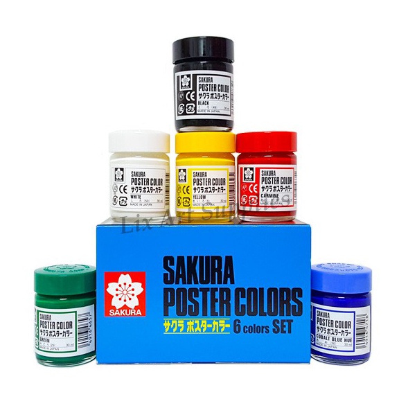 

Sakura Poster Color Set 6x3ml Cat Poster Sakura isi 3ml x 6 warna ART W8W8